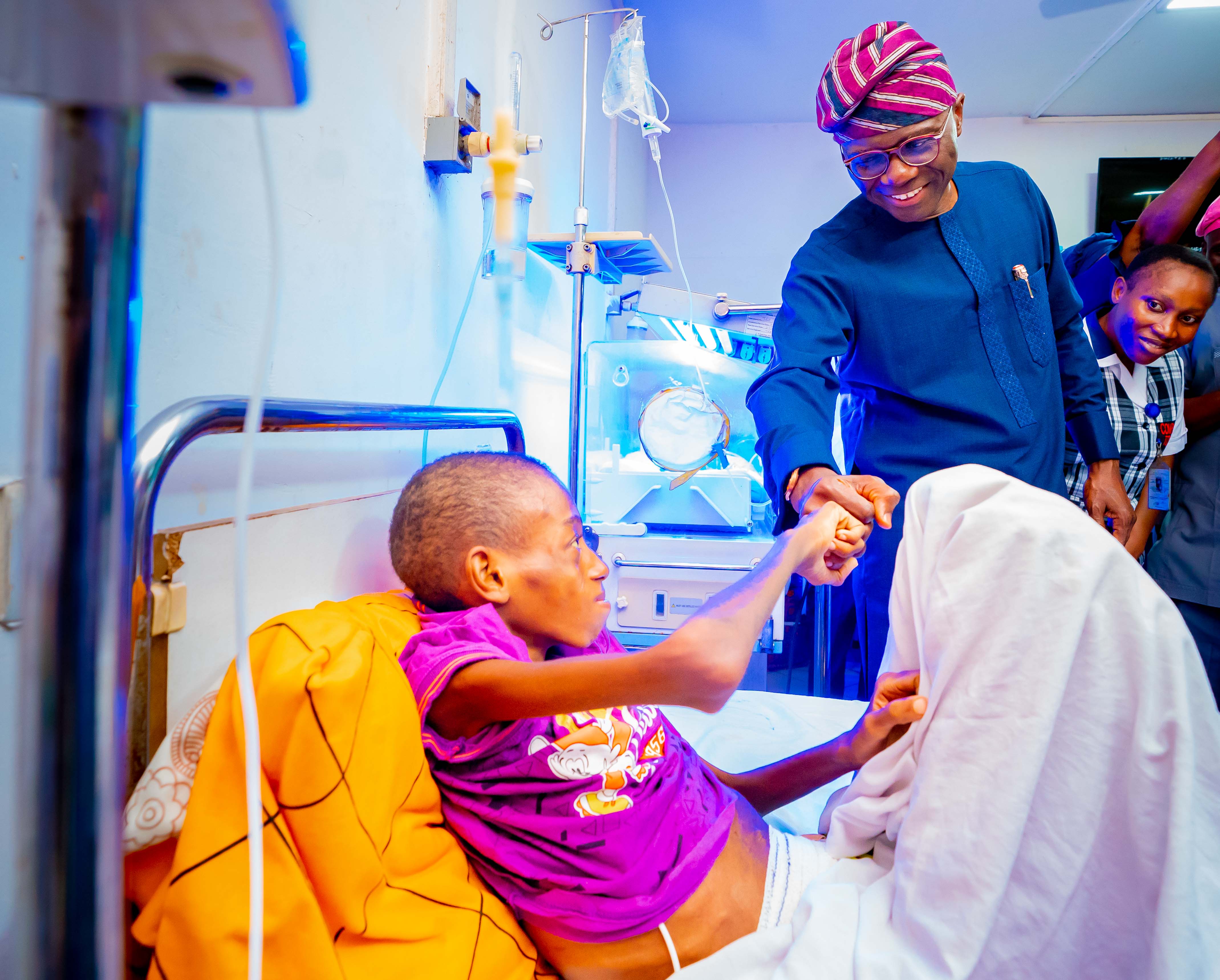 SANWO-OLU TAKES OVER MEDICAL CARE OF 13-YEAR-OLD BOY WITH MISSING INTESTINE